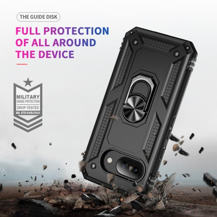 Bild 5,  Google Pixel 9a Skal Shockproof Hybrid Ring Svart - Teknikhallen.se