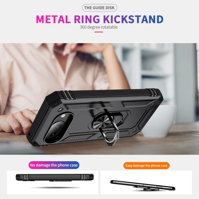 Bild 6,  Google Pixel 9a Skal Shockproof Hybrid Ring Svart - Teknikhallen.se