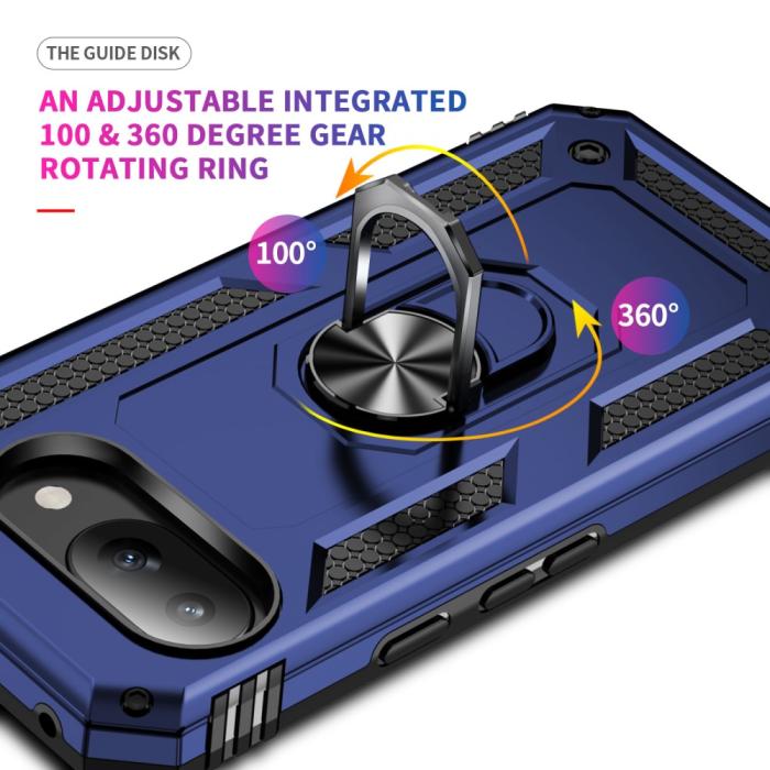 Bild 2,  Google Pixel 9a Skal Shockproof Hybrid Ring Blå - Teknikhallen.se