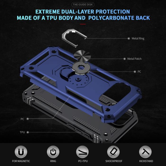 Bild 3,  Google Pixel 9a Skal Shockproof Hybrid Ring Blå - Teknikhallen.se