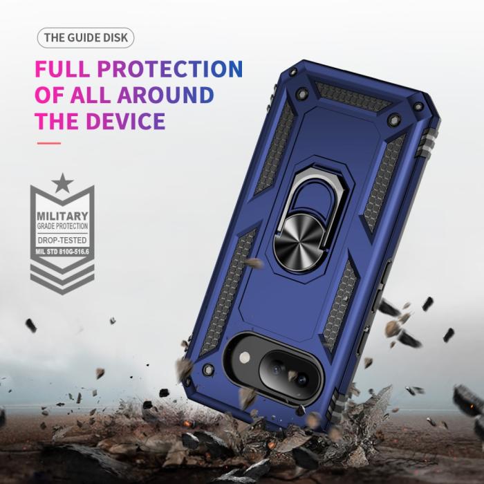 Bild 5,  Google Pixel 9a Skal Shockproof Hybrid Ring Blå - Teknikhallen.se