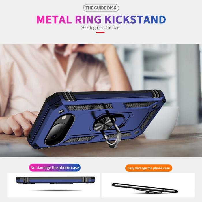 Bild 6,  Google Pixel 9a Skal Shockproof Hybrid Ring Blå - Teknikhallen.se
