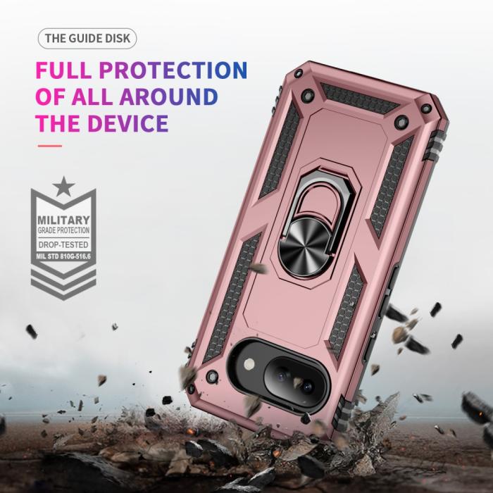 Bild 5,  Google Pixel 9a Skal Shockproof Hybrid Ring Roséguld - Teknikhallen.se