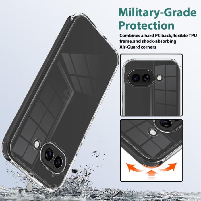 Bild 4,  Google Pixel 9a Skal Shockproof Transparent - Teknikhallen.se