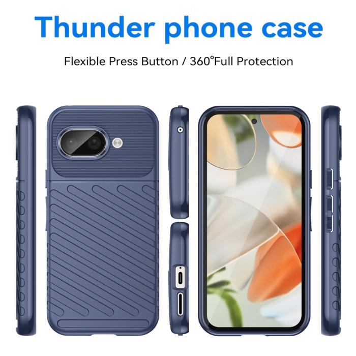 Bild 3,  Google Pixel 9a Skal Twill Textur Blå - Teknikhallen.se