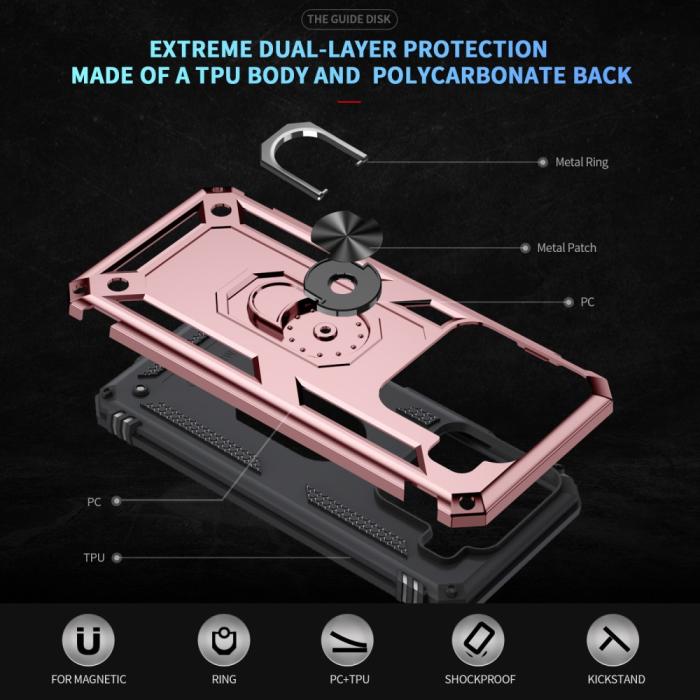 Bild 2,  Xiaomi 15 Skal Shockproof Hybrid Ring Roséguld - Teknikhallen.se