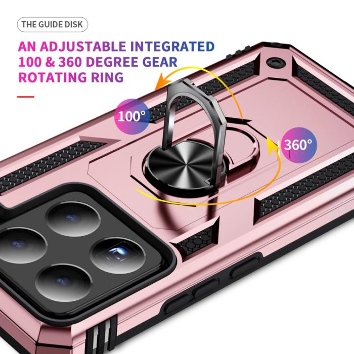 Bild 3,  Xiaomi 15 Skal Shockproof Hybrid Ring Roséguld - Teknikhallen.se