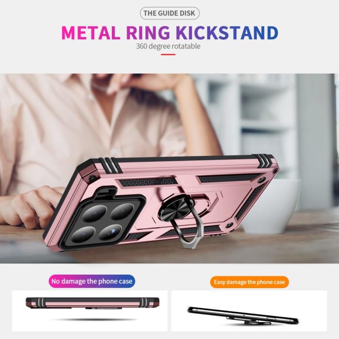Bild 4,  Xiaomi 15 Skal Shockproof Hybrid Ring Roséguld - Teknikhallen.se