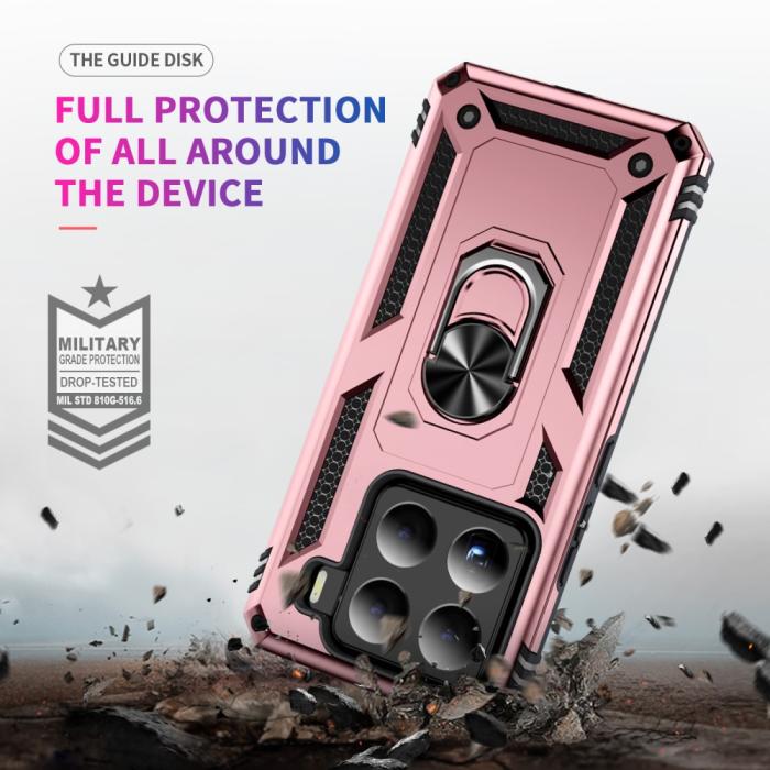 Bild 6,  Xiaomi 15 Skal Shockproof Hybrid Ring Roséguld - Teknikhallen.se