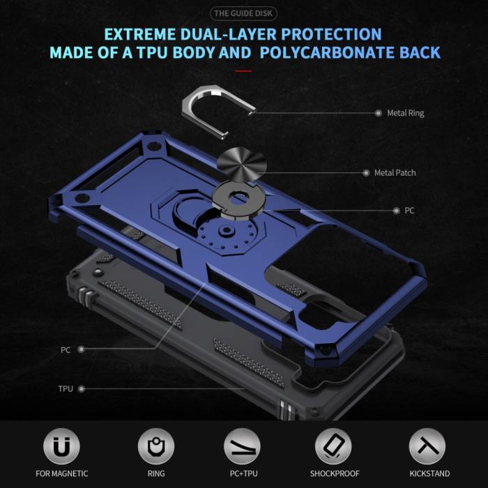 Bild 2,  Xiaomi 15 Skal Shockproof Hybrid Ring Blå - Teknikhallen.se