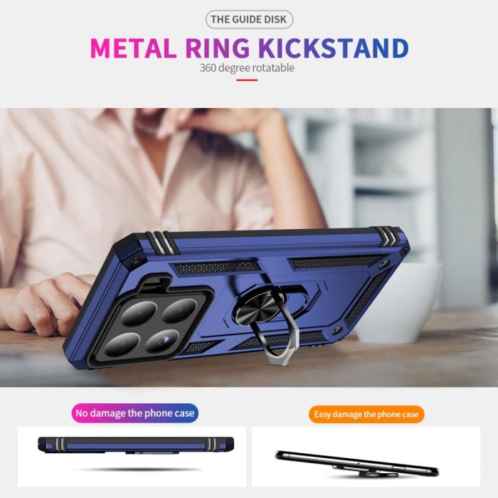 Bild 4,  Xiaomi 15 Skal Shockproof Hybrid Ring Blå - Teknikhallen.se