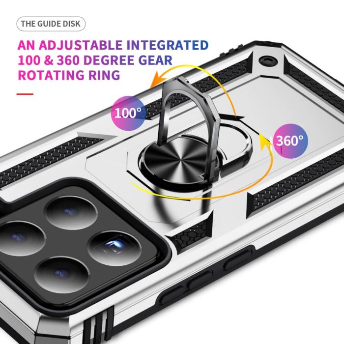 Bild 3,  Xiaomi 15 Skal Shockproof Hybrid Ring Silver - Teknikhallen.se