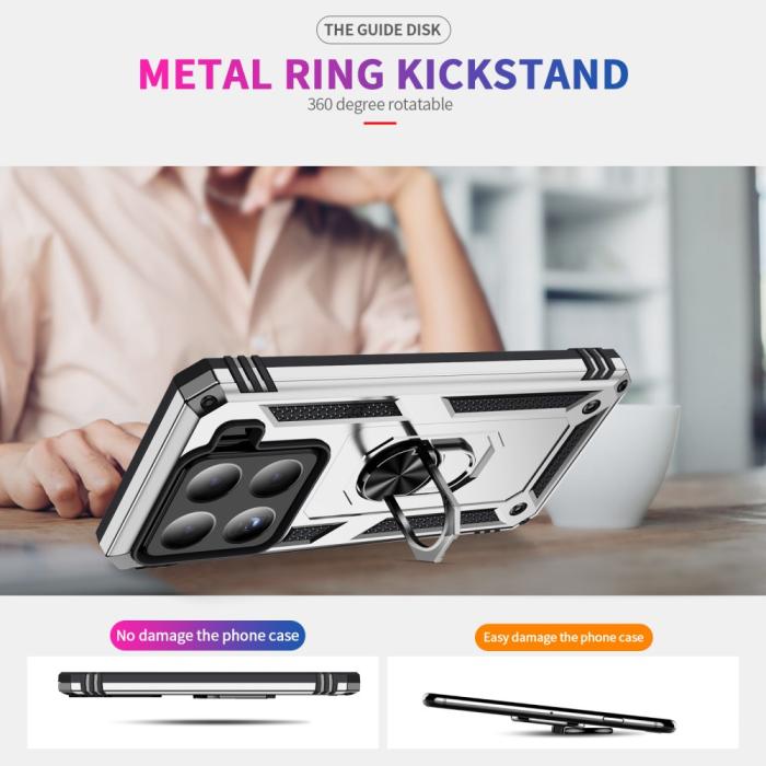 Bild 4,  Xiaomi 15 Skal Shockproof Hybrid Ring Silver - Teknikhallen.se
