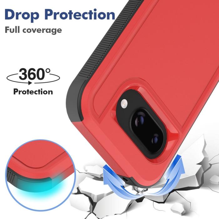 Bild 5,  Google Pixel 9a Skal Extreme Shockproof Hybrid Röd - Teknikhallen.se