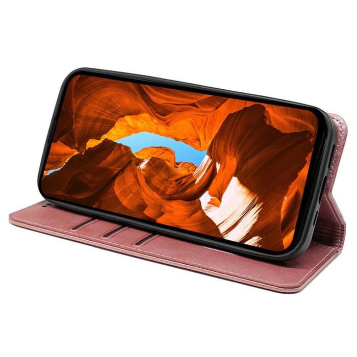 Bild 3,  Nothing Phone 3a Fodral Flip Läder Roséguld - Teknikhallen.se