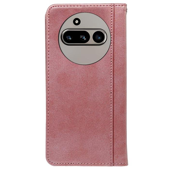 Bild 5,  Nothing Phone 3a Fodral Flip Läder Roséguld - Teknikhallen.se