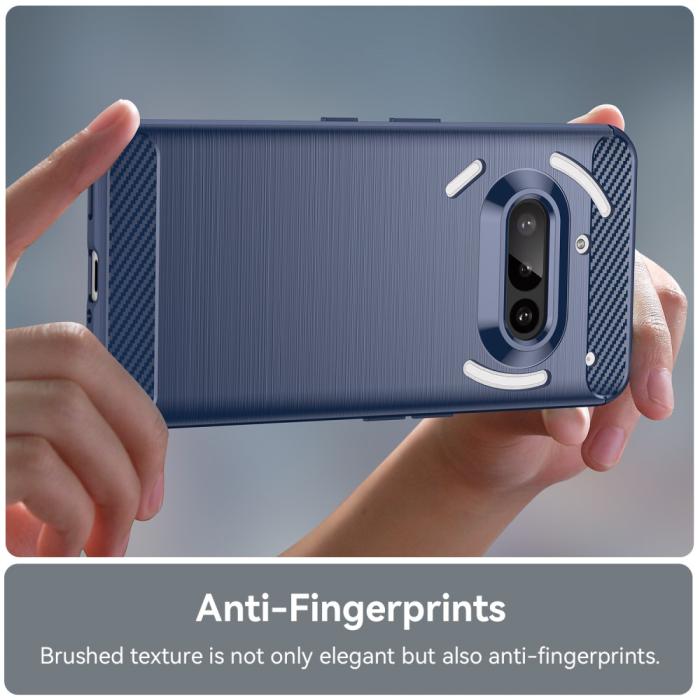 Bild 6,  Nothing Phone 3a Skal Borstad Stål Textur Blå - Teknikhallen.se