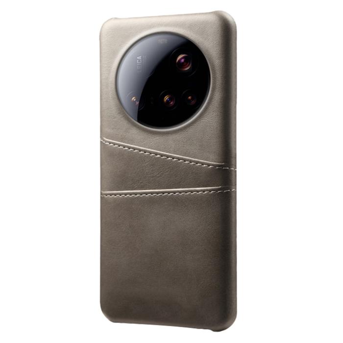 Bild 2,  Xiaomi 15 Ultra Läderbelagt Skal Med Kortfack Grå - Teknikhallen.se