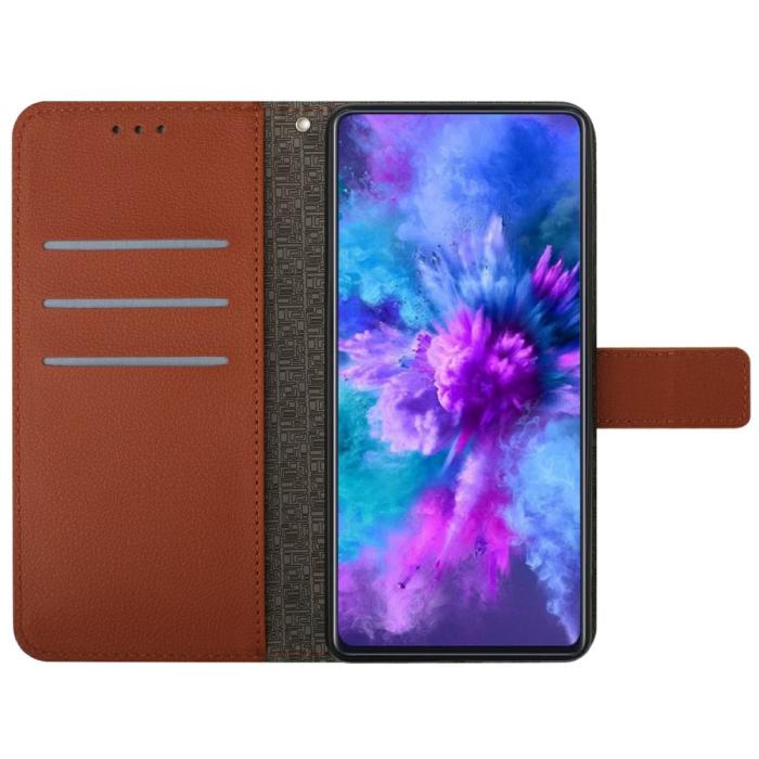 Bild 2,  Xiaomi 15 Ultra Fodral Läder Rhombus Brun - Teknikhallen.se