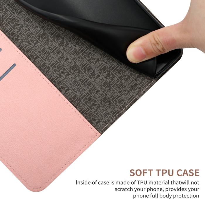 Bild 6,  Xiaomi 15 Ultra Fodral Läder Rhombus Rosa - Teknikhallen.se