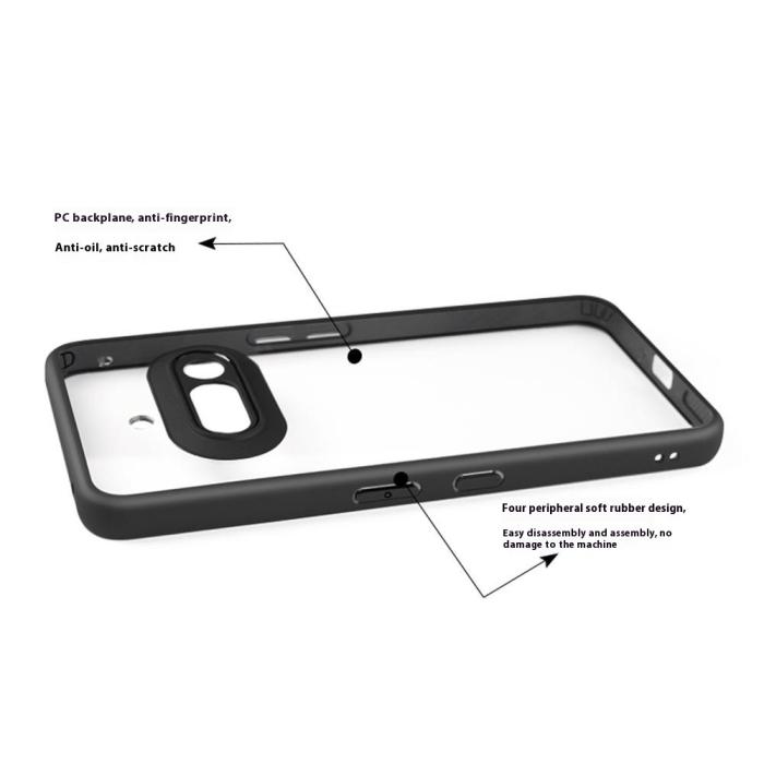 Bild 5,  Nothing Phone 3a Skal Hybrid Transparent / Svart - Teknikhallen.se