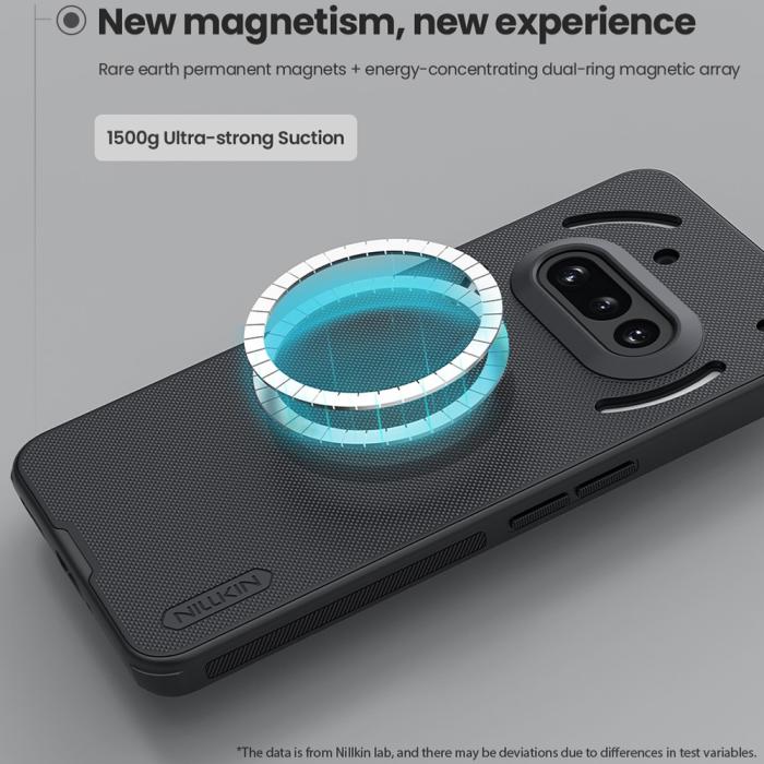 Bild 5, NILLKIN NILLKIN Nothing Phone 3a Skal MagSafe Frosted Shield Svart - Teknikhallen.se
