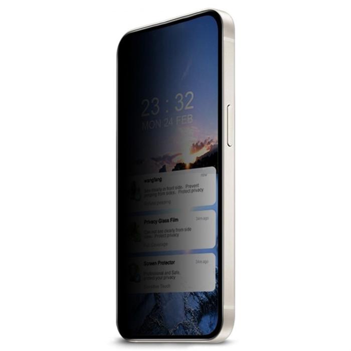 Bild 3,  Google Pixel 9a Skärmskydd Härdat Glas Privacy - Teknikhallen.se