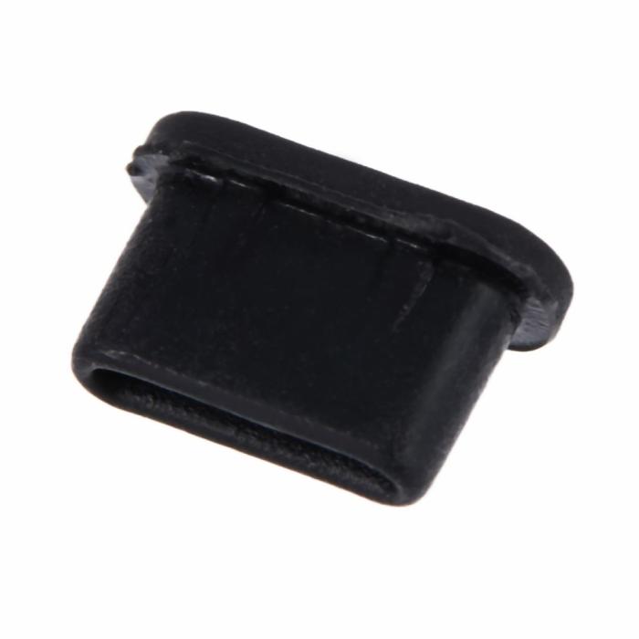 Bild 4,  Dammplugg För USB-C Port Silikon Svart - Teknikhallen.se