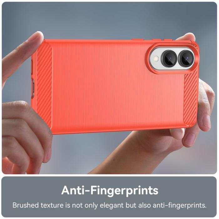 Bild 6,  Samsung Galaxy S25 Edge Skal Borstad Stål Röd - Teknikhallen.se