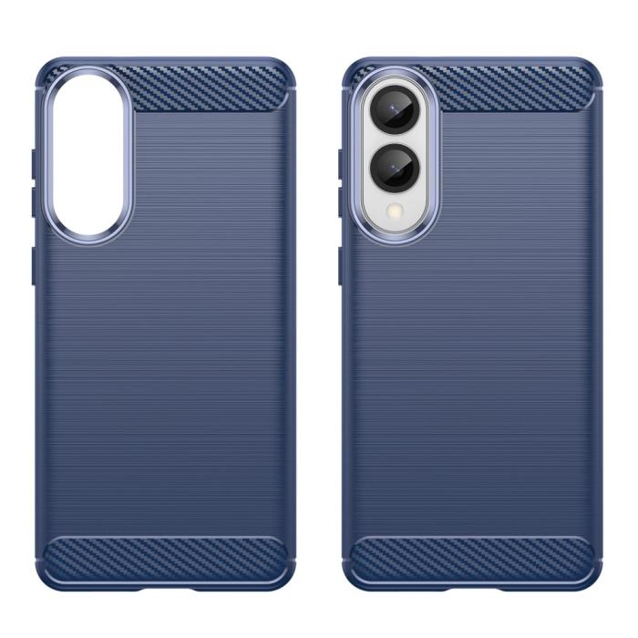 Bild 2,  Samsung Galaxy S25 Edge Skal Borstad Stål Blå - Teknikhallen.se