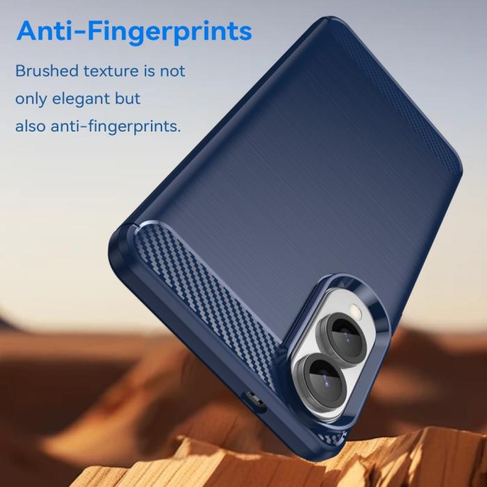 Bild 4,  Samsung Galaxy S25 Edge Skal Borstad Stål Blå - Teknikhallen.se
