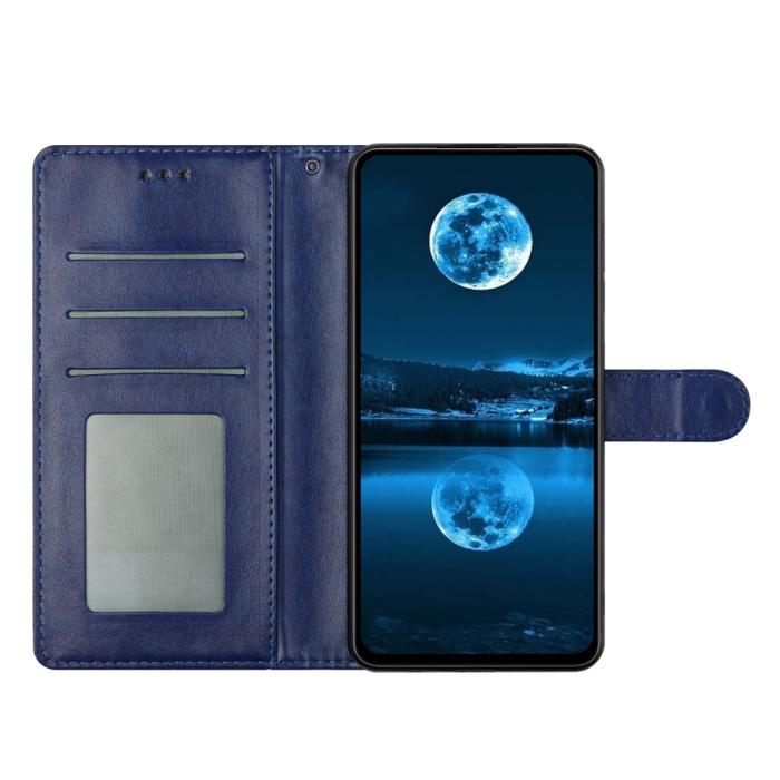 Bild 3,  Samsung Galaxy S25 Edge Fodral Läder Blå - Teknikhallen.se