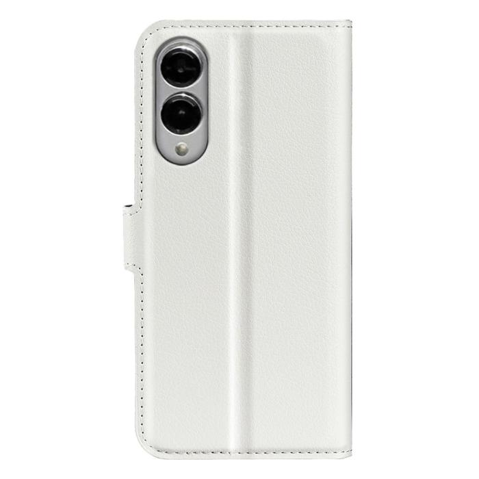 Bild 6,  Samsung Galaxy S25 Edge Fodral Litchi Läder Vit - Teknikhallen.se