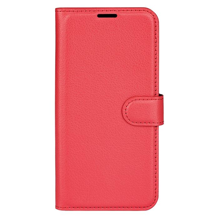 Bild 5,  Samsung Galaxy S25 Edge Fodral Litchi Läder Röd - Teknikhallen.se