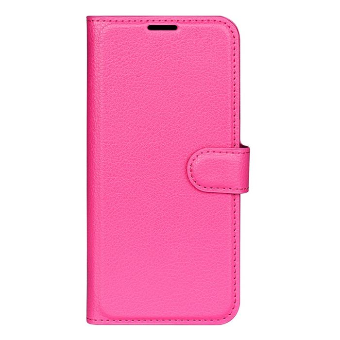 Bild 5,  Samsung Galaxy S25 Edge Fodral Litchi Läder Rosa - Teknikhallen.se