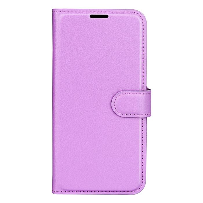 Bild 5,  Samsung Galaxy S25 Edge Fodral Litchi Läder Lila - Teknikhallen.se