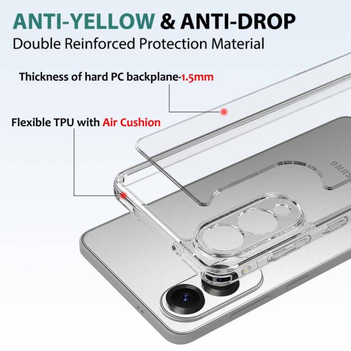 Bild 5,  Samsung Galaxy S25 Edge Skal TPU / Akryl Transparent - Teknikhallen.se