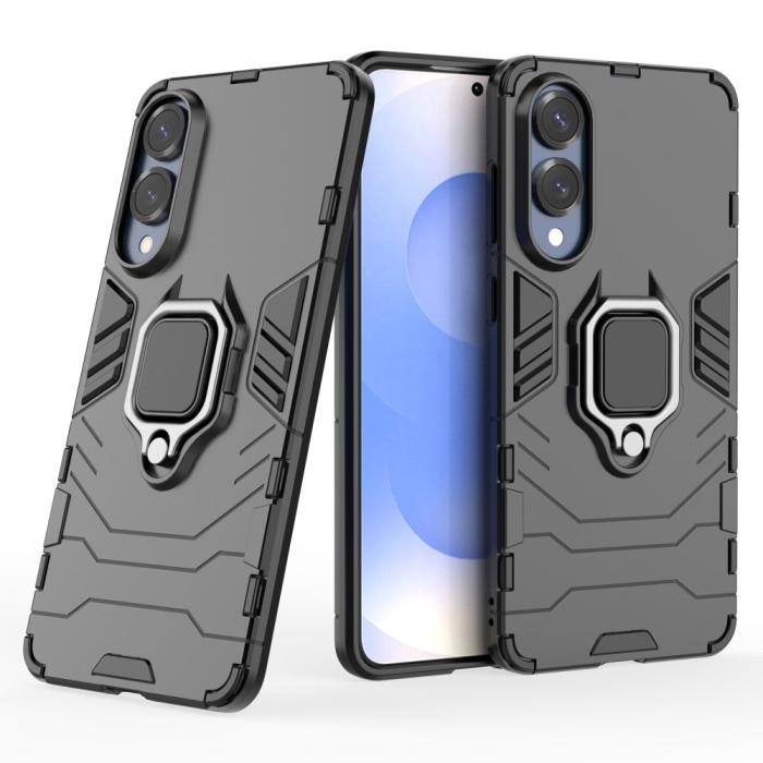 Bild 4,  Samsung Galaxy S25 Edge Skal Ring Hybrid Armor Svart - Teknikhallen.se