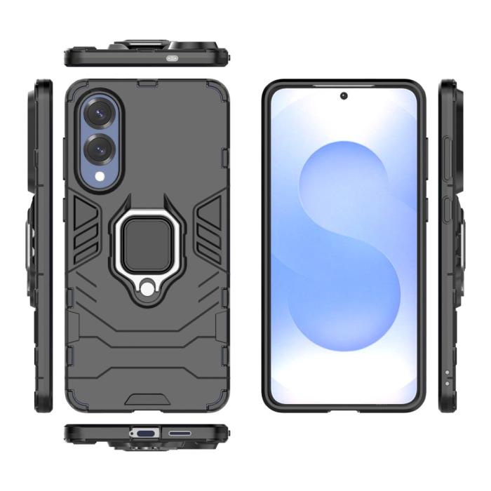 Bild 5,  Samsung Galaxy S25 Edge Skal Ring Hybrid Armor Svart - Teknikhallen.se