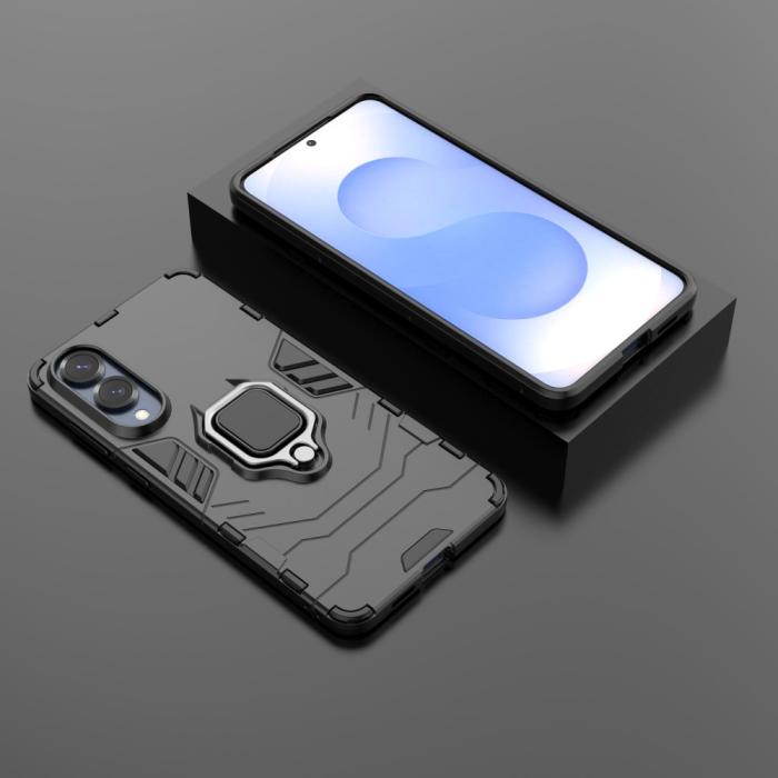 Bild 6,  Samsung Galaxy S25 Edge Skal Ring Hybrid Armor Svart - Teknikhallen.se