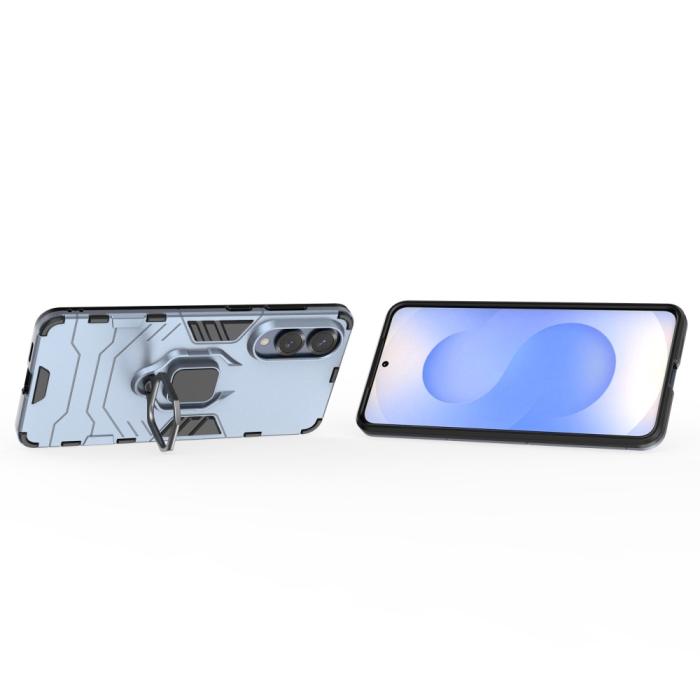 Bild 3,  Samsung Galaxy S25 Edge Skal Ring Hybrid Armor Blå - Teknikhallen.se