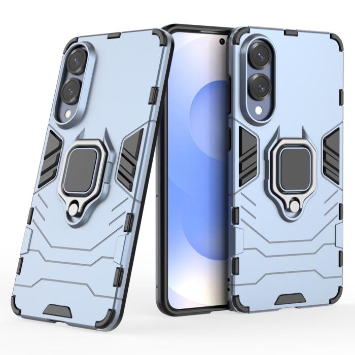 Bild 4,  Samsung Galaxy S25 Edge Skal Ring Hybrid Armor Blå - Teknikhallen.se