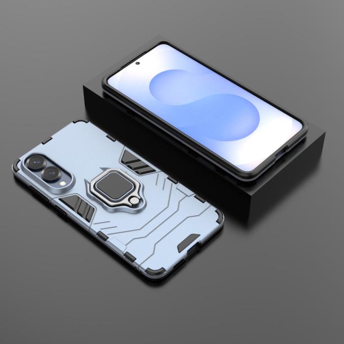 Bild 6,  Samsung Galaxy S25 Edge Skal Ring Hybrid Armor Blå - Teknikhallen.se