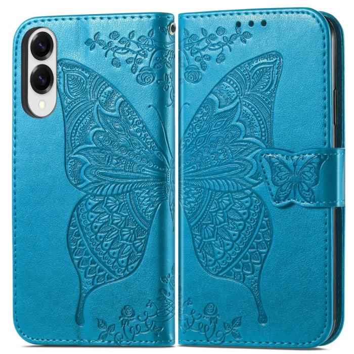 Bild 2,  Samsung Galaxy S25 Edge Fodral Med Fjäril Tryck Blå - Teknikhallen.se