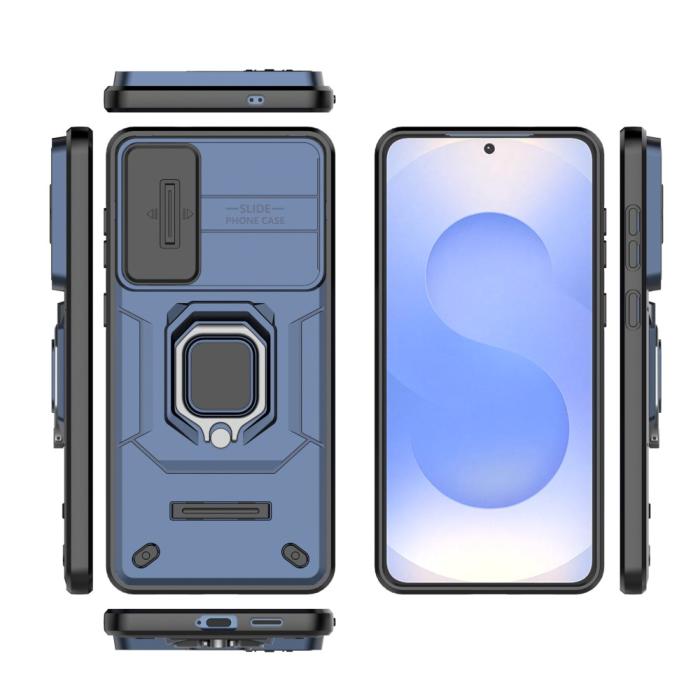 Bild 5,  Samsung Galaxy S25 Edge Skal CamShield Ring Hybrid Blå - Teknikhallen.se