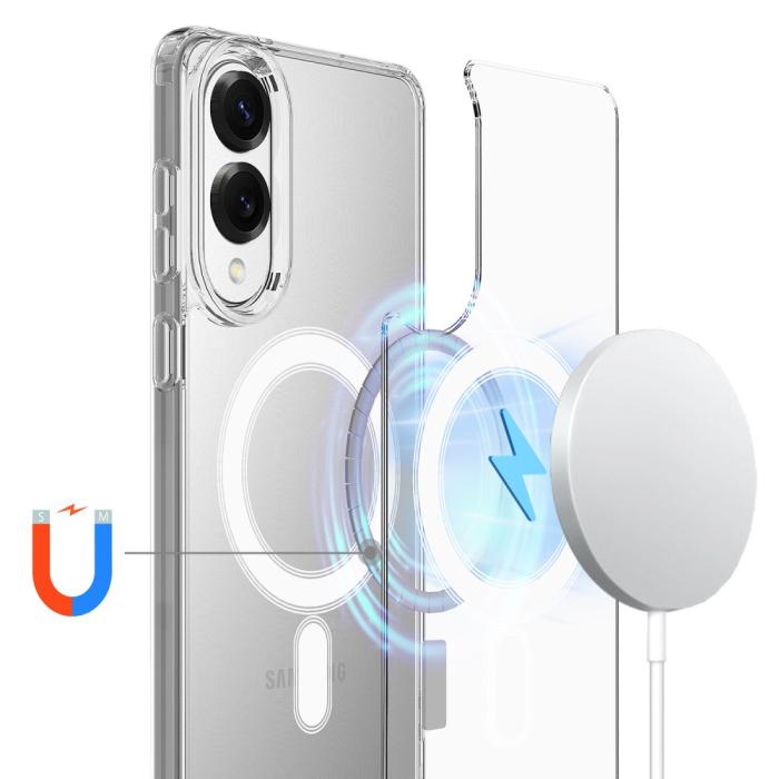 Bild 2,  Samsung Galaxy S25 Edge Skal MagSafe Hybrid Transparent - Teknikhallen.se