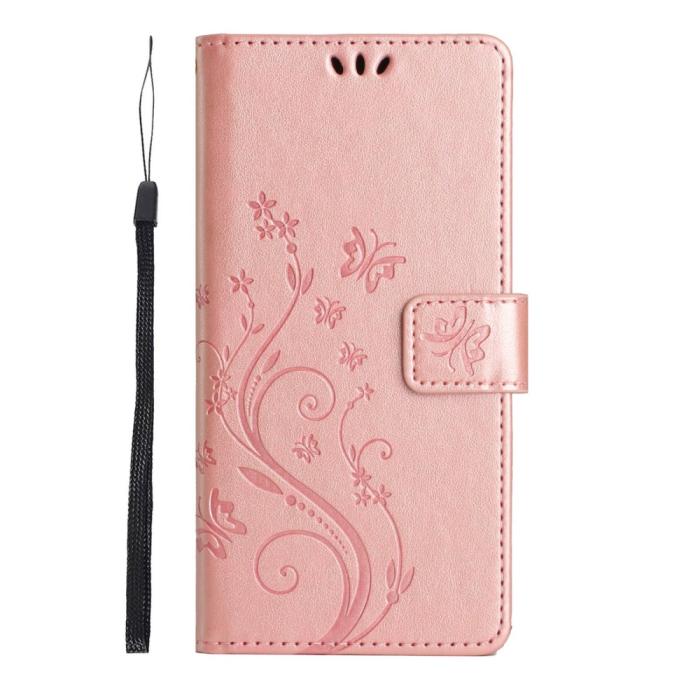 Bild 6,  Samsung Galaxy S25 Edge Fodral Med Blommigt Tryck Roséguld - Teknikhallen.se