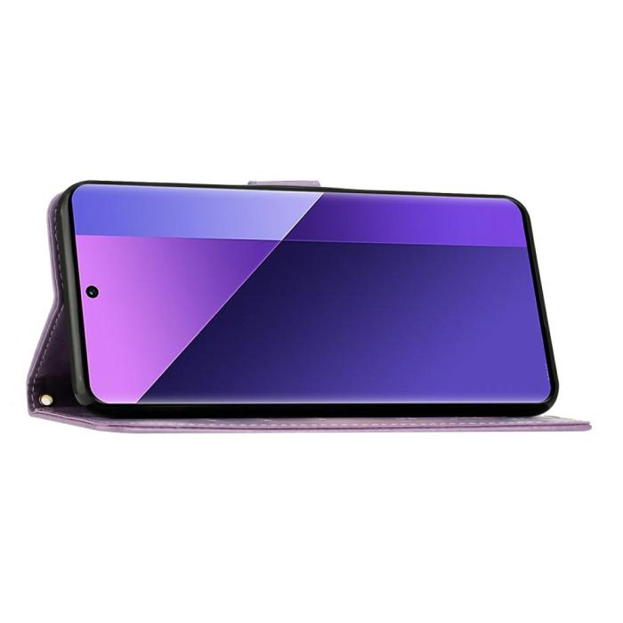 Bild 4,  Samsung Galaxy S25 Edge Fodral Med Blommigt Tryck Lila - Teknikhallen.se
