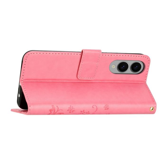Bild 3,  Samsung Galaxy S25 Edge Fodral Med Blommigt Tryck Rosa - Teknikhallen.se