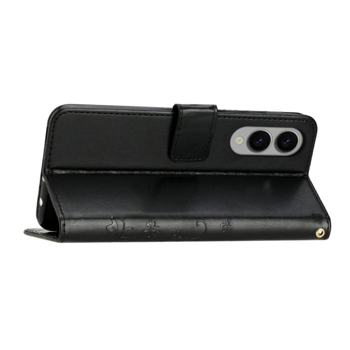 Bild 3,  Samsung Galaxy S25 Edge Fodral Med Blommigt Tryck Svart - Teknikhallen.se